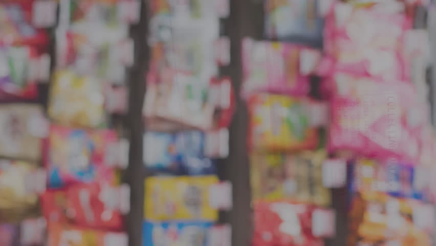 Animation of statistics data processing and globe over food in supermarket. Global business, retail, communication, digital interface, finance and data processing concept digitally generated video. - Powered by Shutterstock - Get 15% off with code: PIKWIZARD15