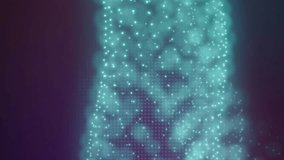 Animation of moving network of blue glowing lights on dark background. Data, connection, digital interface and retro future concept digitally generated video. - Powered by Shutterstock - Get 15% off with code: PIKWIZARD15