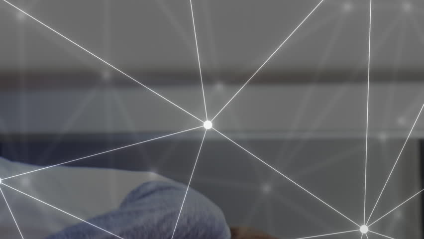 Animation of data and network of connections over diverse schoolchildren using tablet. Global education, networks, digital interface, computing and data processing concept digitally generated video. - Powered by Shutterstock - Get 15% off with code: PIKWIZARD15