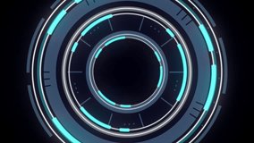 Animation of scope scanning over black background. Global artificial intelligence, data processing, digital interface and computing concept digitally generated video. - Powered by Shutterstock - Get 15% off with code: PIKWIZARD15