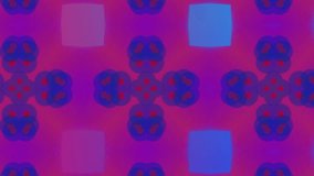 Animation of kaleidoscopic colourful red, blue and purple square shapes moving hypnotically in a seamless loop. Colour, light and movement concept digitally generated image - Powered by Shutterstock - Get 15% off with code: PIKWIZARD15