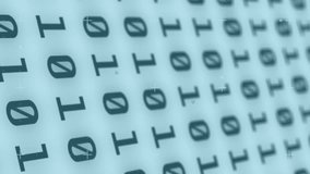 Animation of scope scanning and binary coding changing on white background. Digital interface global connection and communication concept digitally generated video. - Powered by Shutterstock - Get 15% off with code: PIKWIZARD15