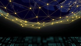 Animation of globe with binary coding and data processing over dark background. Global artificial intelligence, connections, computing and data processing concept digitally generated video. - Powered by Shutterstock - Get 15% off with code: PIKWIZARD15