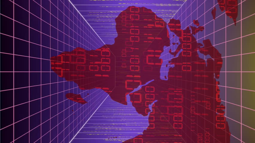 Animation of world map, binary coding and data processing over computer servers. Global connections, cloud computing and data processing concept digitally generated video. - Powered by Shutterstock - Get 15% off with code: PIKWIZARD15