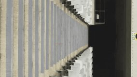 Animation of social media notifications over empty seats at stadium. Sports, event, social network, digital interface, connection, internet and communication, digitally generated video. - Powered by Shutterstock - Get 15% off with code: PIKWIZARD15