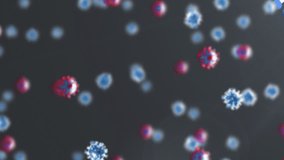 Animation of virus cells over dna and black background. health and medicine during coronavirus covid 19 pandemic digitally generated video. - Powered by Shutterstock - Get 15% off with code: PIKWIZARD15