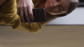 Checking smartphone, woman surrounded by social media notifications and follower counts animation. Technology, followers, connectivity, digital, internet, interaction - Powered by Shutterstock - Get 15% off with code: PIKWIZARD15