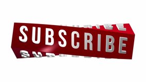 Dynamic 3D "Subscribe" Text Animation on a White Background - Powered by Shutterstock - Get 15% off with code: PIKWIZARD15