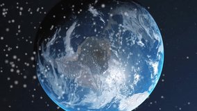 Rotating Earth with DNA strand animation in space background. Science, technology, universe, genetics, research, cosmos - Powered by Shutterstock - Get 15% off with code: PIKWIZARD15