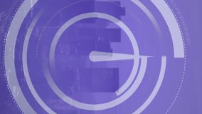 Animation of ticking clock and statistical data processing against aerial view of cityscape. Computer interface and business data technology concept - Powered by Shutterstock - Get 15% off with code: PIKWIZARD15