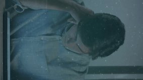 Man using tablet with floating numbers and data processing animation. Technology, innovation, digital, information, analysis, futuristic - Powered by Shutterstock - Get 15% off with code: PIKWIZARD15