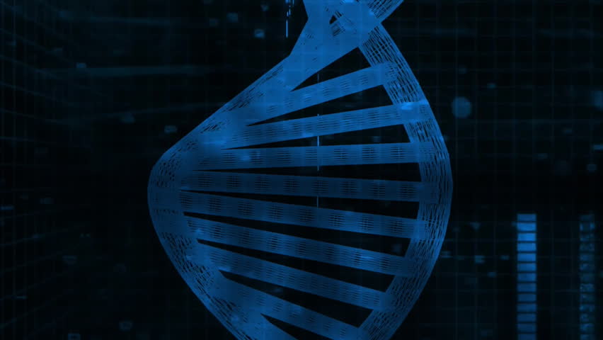 DNA strand with binary coding for scientific data processing in animation. Genetics, bioinformatics, biotechnology, data analysis, simulation, digital - Powered by Shutterstock - Get 15% off with code: PIKWIZARD15