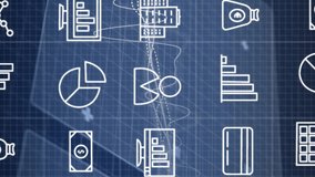 Financial technology icons processing data over digital grid background in animation. Fintech, blockchain, cybersecurity, innovation, transaction, virtual - Powered by Shutterstock - Get 15% off with code: PIKWIZARD15