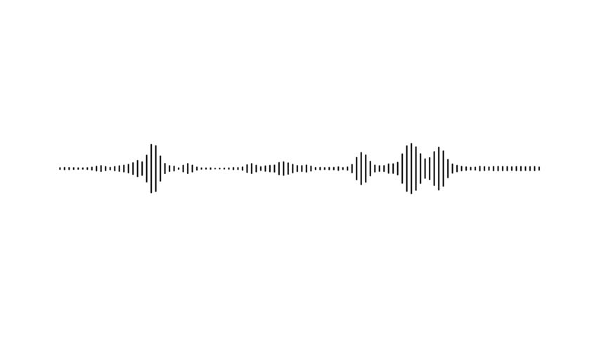 line audio wave visualization on a transparent background, audio waveform spectrum animation. Sound Wave Animated.  audio waveform spectrum animation
