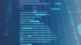 Animation of diverse graphs and financial data on blue background. Global finance, money and economy concept digitally generated video. - Powered by Shutterstock - Get 15% off with code: PIKWIZARD15