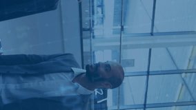 Animation of financial data processing over diverse business people. global finance, business and digital interface concept digitally generated video. - Powered by Shutterstock - Get 15% off with code: PIKWIZARD15