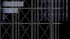 Animation of financial data processing over scaffolding. global development, business, digital interface and data processing concept digitally generated video. - Powered by Shutterstock - Get 15% off with code: PIKWIZARD15