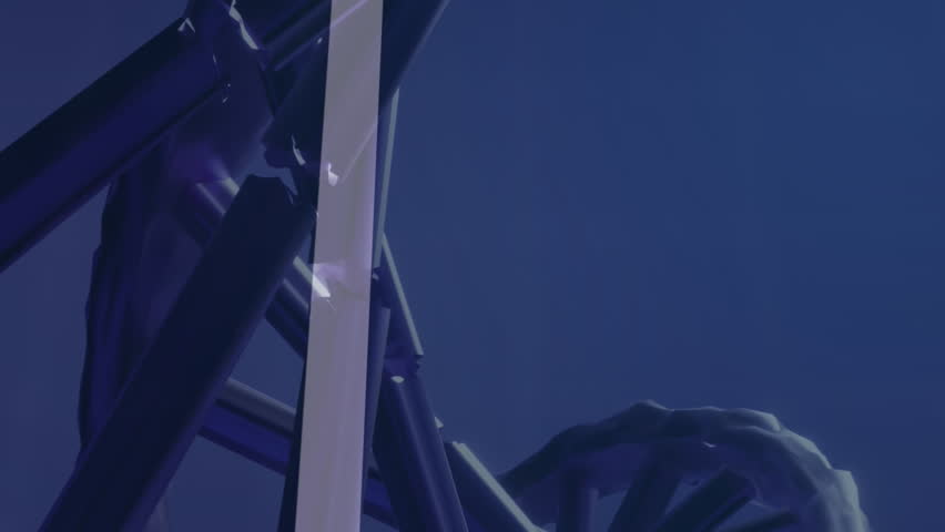 Animation of chemical structures over dna strand spinning. Global science, data processing, connections and cloud computing concept digitally generated video. - Powered by Shutterstock - Get 15% off with code: PIKWIZARD15