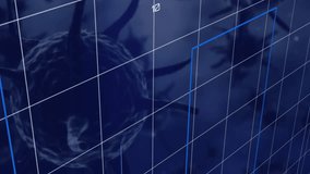 Animation of data processing and floating diagrams with virus cells floating in the background. Digital online security computer interface concept digitally generated. - Powered by Shutterstock - Get 15% off with code: PIKWIZARD15