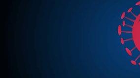 Animation of red viruses over blue cells on navy background. Human biology, anatomy and body concept digitally generated video. - Powered by Shutterstock - Get 15% off with code: PIKWIZARD15