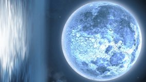 Animation of data processing with scope scanning over sea, moon and clouds. Global connections, computing and digital interface concept digitally generated video. - Powered by Shutterstock - Get 15% off with code: PIKWIZARD15