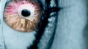 Animation of human eye, connections and data processing. Global digital interface, cloud computing and data processing concept digitally generated video. - Powered by Shutterstock - Get 15% off with code: PIKWIZARD15