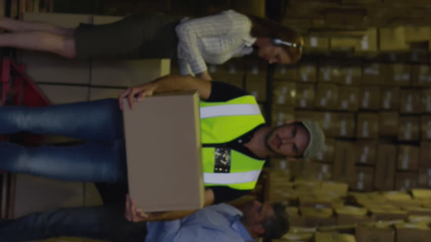 Animation of icons with data processing over caucasian male worker in warehouse. Global delivery, shipping and retail concept digitally generated video. - Powered by Shutterstock - Get 15% off with code: PIKWIZARD15