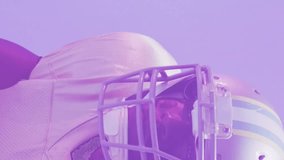 Animation of african american football player and flag of usa. American patriotism, sports and competition concept digitally generated video. - Powered by Shutterstock - Get 15% off with code: PIKWIZARD15