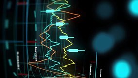 Animation of financial data processing over black background. Global finance, business, connections, computing and data processing concept digitally generated video. - Powered by Shutterstock - Get 15% off with code: PIKWIZARD15