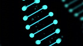 DNA strand and mathematical formulas, scientific data processing animation. Science, research, biotechnology, genetics, biology, data analysis - Powered by Shutterstock - Get 15% off with code: PIKWIZARD15