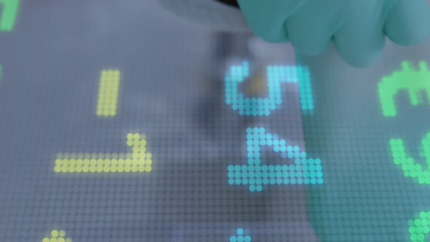 Animation of digital interface of share index values with doctor putting on gloves. healthcare, medical research and protection during coronavirus covid 19 pandemic, digitally generated video. - Powered by Shutterstock - Get 15% off with code: PIKWIZARD15