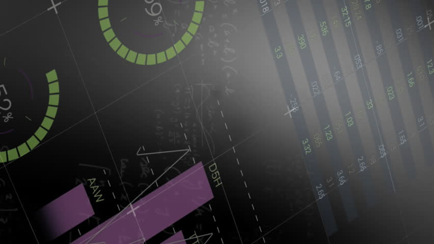 Animation of multicolored infographic interface and mathematical equation over black background. Digitally generated, hologram, illustration, report, business, education and global concept. - Powered by Shutterstock - Get 15% off with code: PIKWIZARD15