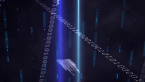 Animation of financial data processing over binary coding and grid. Global finance, business, connections, computing and data processing concept digitally generated video. - Powered by Shutterstock - Get 15% off with code: PIKWIZARD15
