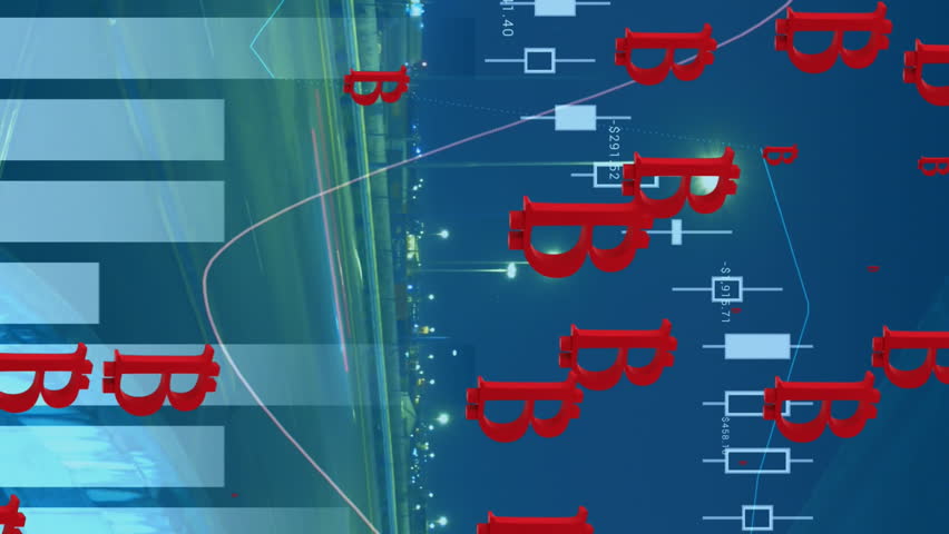 Animation of data processing and icons over cityscape. Finance data processing and digital interface concept digitally generated video. - Powered by Shutterstock - Get 15% off with code: PIKWIZARD15