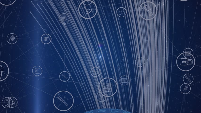 Animation of social media reaction and tech icons over globe. Global network, communication and technology concept digitally generated video. - Powered by Shutterstock - Get 15% off with code: PIKWIZARD15