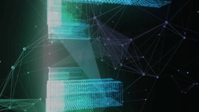 Animation of digital icons, data processing and network of connections against 3d city model. Computer interface and business technology concept - Powered by Shutterstock - Get 15% off with code: PIKWIZARD15