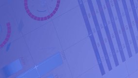 Animation of financial data processing over blue background. Global business, finance, computing and data processing concept digitally generated video. - Powered by Shutterstock - Get 15% off with code: PIKWIZARD15