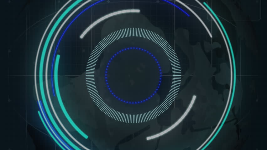 Animation of round scanner and statistical data processing over spinning globe on purple background. Global economy and business technology concept - Powered by Shutterstock - Get 15% off with code: PIKWIZARD15