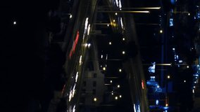 Animation of social media icons floating against aerial view of night city traffic. Social media networking and business technology concept - Powered by Shutterstock - Get 15% off with code: PIKWIZARD15