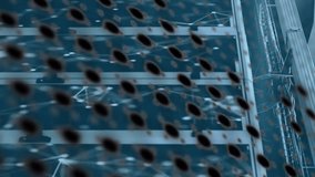 Animation of profile icons and world map against network of connections over computer server room. Global networking and business data storage technology concept - Powered by Shutterstock - Get 15% off with code: PIKWIZARD15