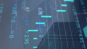 Animation of stock market data processing against computer server room. Global economy and business data storage technology concept - Powered by Shutterstock - Get 15% off with code: PIKWIZARD15