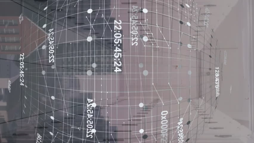 Animation of globe and digital data processing over cityscape. Global connections, computing and data processing concept digitally generated video. - Powered by Shutterstock - Get 15% off with code: PIKWIZARD15