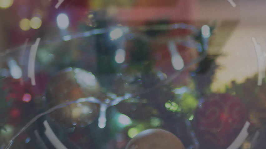 Animation of data processing and processing circle over christmas decoration. christmas, celebration, data processing and technology concept digitally generated video. - Powered by Shutterstock - Get 15% off with code: PIKWIZARD15