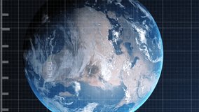 Animation of financial data processing with red line over globe. Global business, finances, computing and data processing concept digitally generated video. - Powered by Shutterstock - Get 15% off with code: PIKWIZARD15