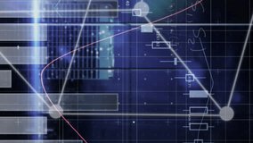 Animation of financial data processing and mathematical equations over cityscape. Global business, finances and digital interface concept digitally generated video. - Powered by Shutterstock - Get 15% off with code: PIKWIZARD15