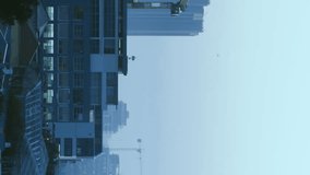 Animation of multiple digital icons floating against aerial view of cityscape. Computer interface and business technology concept - Powered by Shutterstock - Get 15% off with code: PIKWIZARD15