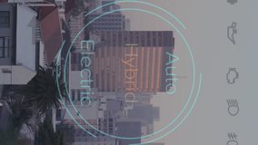 Animation of speedometer interface and data processing against aerial view of cityscape. Computer interface and automobile engineering technology concept - Powered by Shutterstock - Get 15% off with code: PIKWIZARD15