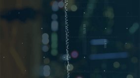 Animation of data processing against blurred view of night city traffic. Computer interface and business technology concept - Powered by Shutterstock - Get 15% off with code: PIKWIZARD15