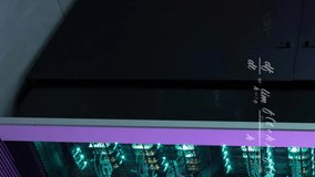Animation of mathematical equations floating against computer server room. Computer interface and business data storage technology concept - Powered by Shutterstock - Get 15% off with code: PIKWIZARD15