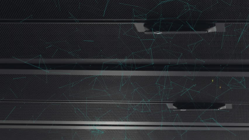 Animation of neon blue round scanner spinning against computer server room. Computer interface and business data storage technology concept - Powered by Shutterstock - Get 15% off with code: PIKWIZARD15